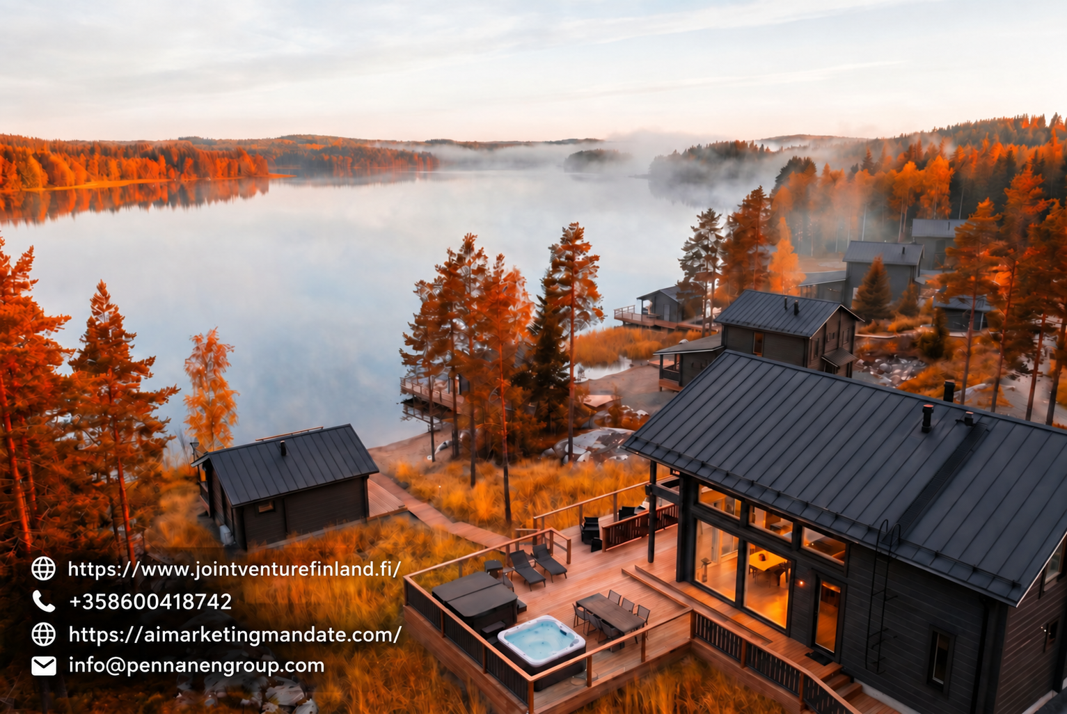Lakeside villa village in Lieksa, North Karelia